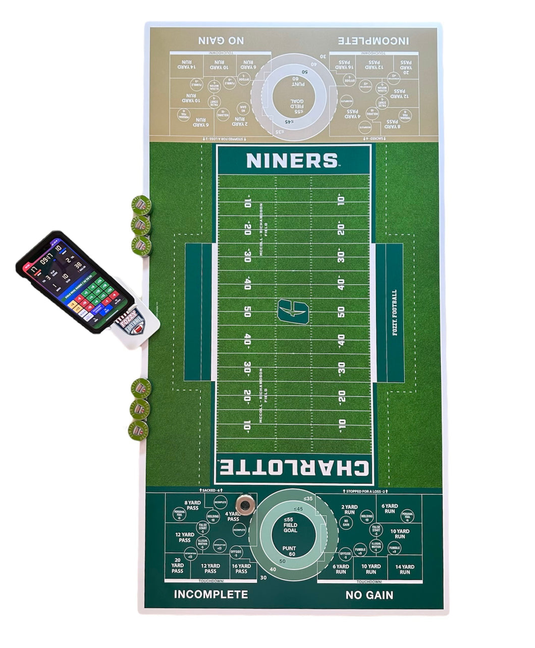 UNC Charlotte 49ers - Fozzy Football Board Game