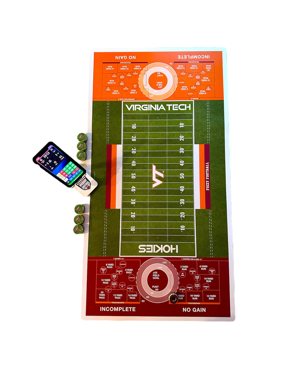 Virginia Tech Hokies custom Fozzy Football game mat